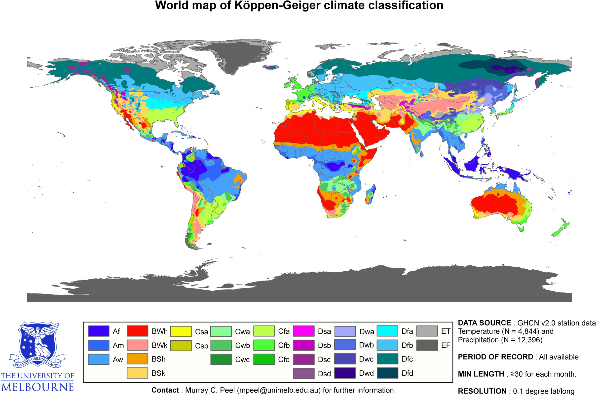 World climate map